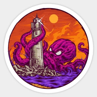 Kraken attack Sticker